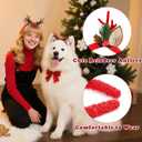 Atoden Deer Antlers Headband Realistic Reindeer Hair Bands Fawn Ears Headpiece Christmas Halloween Accessories Women Girls (Red)