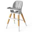 GAIVE 8 in 1 Convertible Wooden High Chair, Adjustable Baby High Chair for Babies and Toddlers with Tray, Easy to Clean, Grow with Family|Booster|Learning Table|High Stool