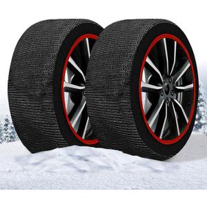 Snow Socks For Tires, Premium Model, +50% Resistance and +50% Durability, Textile Snow Chains for Electric Cars SUVs 4X4 Campers Caravans Commercial Vehicles (XXL)