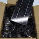 Stright Solar Powered String Light 100FT with Remote Control 8 Light Modes, Weatherproof Shatterproof ST38 LED Bulb 30 Sockets for Backyard Porch Cafe, Large Solar Panel