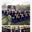 VEVOR 50 Pcs Navy Blue Chair Covers, Polyester Spandex Chair Cover, Stretch Slipcovers for Wedding Party Dining Banquet Flat-Front Chair Covers, Fits Chair Measures up to 20.08 x 17.72 x 37.4 inch