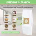 10 Pack Type Y HEPA Vacuum Bags Replacement Compatible with Hoover Type Y, Z, YZ HEPA bag 4010100Y, AH10040, 902419001, 4010801Y