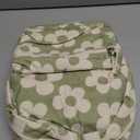 Bluboon Mini Backpacks for Girls 13" Toddler Backpack Purse School Bookbag Kawaii Backpack Women (Beige Flower Green Background)