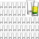Aoeoe 40 Pack Shot Glass Bulk Set with Heavy Base, 1.5 Ounce Whiskey Shot Glasses, Clear Shot Glasses Set, Round Shot Glass Bulk, Small Shot Cups for Whiskey, Espresso