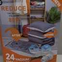 GONGSHI Vacuum Storage Bags, Space Saver Seal Bags For Clothing, Blankets, Comforters, Pillows, Clothes Storage,Travel Luggage,24 Combo-EPUMP