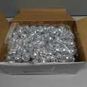 Hoolerry 200 Pcs Mirror Mini Disco Balls Ornament 1.2 Inch Mardi Gras Small Hanging Decorations Reflective Tiny Mirror Balls Ornaments for 70s 80s Disco Party, Birthday, Wedding(Silver)