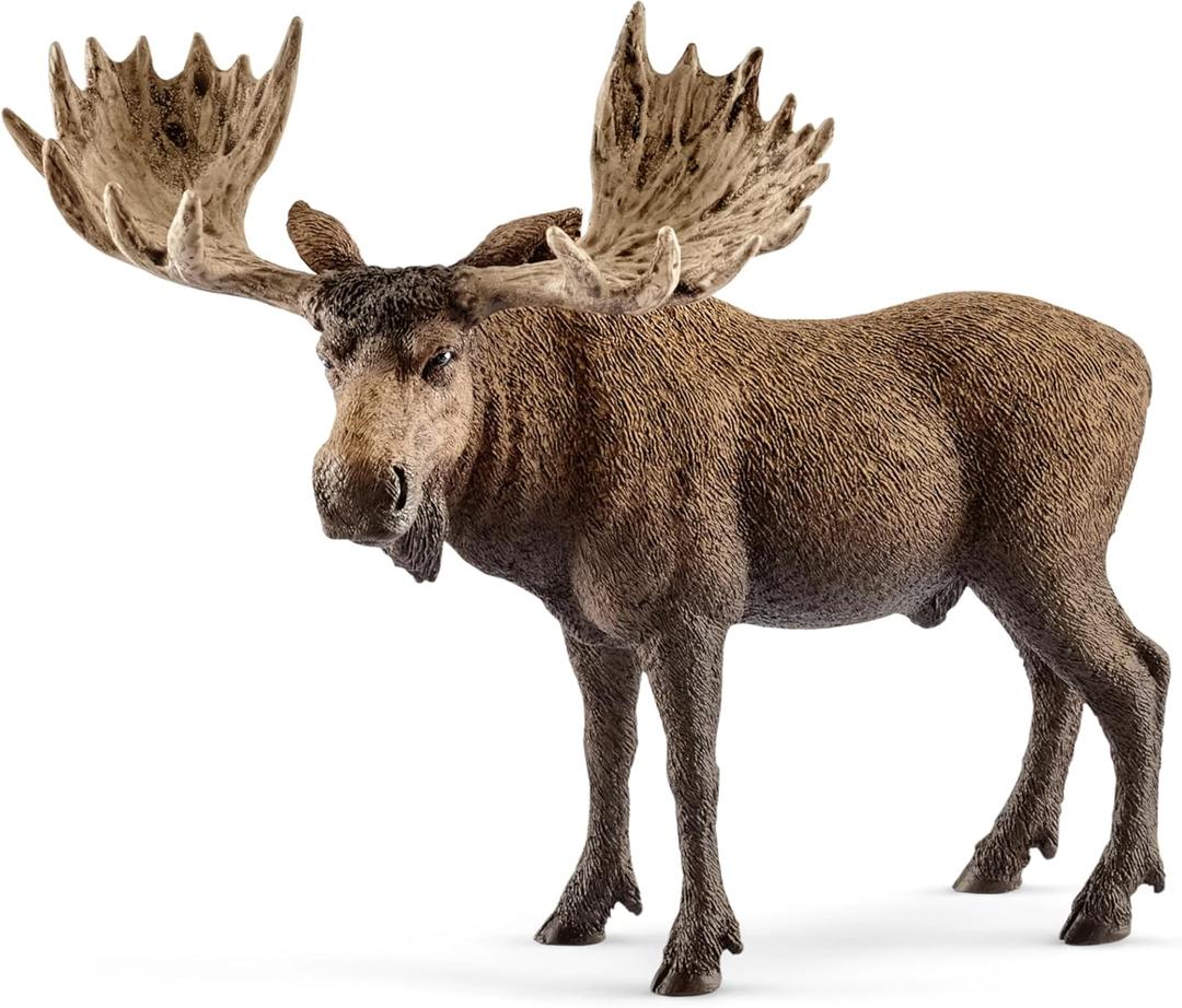 Schleich Wild Life, Animal Figurine, Animal Toys for Boys and Girls 3-8 Years Old, Moose Bull, Ages 3+