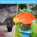 VZZNN 6 Pack Plant Umbrellas for Outdoor Plants, Garden Umbrella Shade for Potted Plants and Garden Beds, Sun Shade Cover to Defend Plants From Blazing Sun
