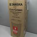 Mueller Janska M-Resin Heavy Duty Tall Planter, Indoor/Outdoor Grande Plant, Tree, Flower Pot, 2-Piece Set, 18, Modern Design, Built-in Drainage, Light Grey (18 x 9")