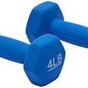 Amazon Basics Neoprene Dumbbell Hand Weights for Exercise and Muscle Toning 4LB 2pc