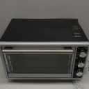 Amazon Basics 6-Slice 23-QT Toaster Oven with Built-In Air Fryer, 7-In-1 Cooking Options, 60-Min Timer & Adjustable Temperature (200 - 450), With Accessories, 1500W, Stainless Steel, Silver/Gray