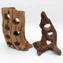 Handcrafted Natural Driftwood Organizer, Unique Rustic Wood Stand for Home Decor, Decorative Art Piece with Circular Openings, Minimalist Eco-Friendly Display Stand