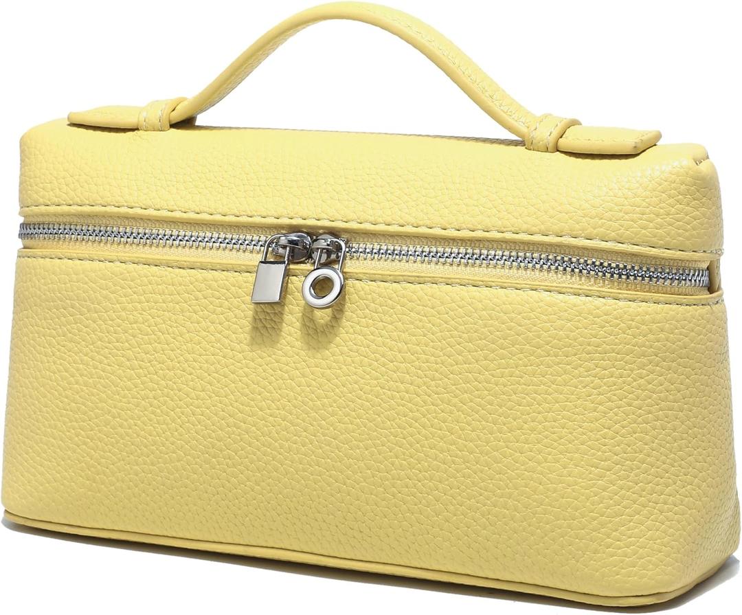 Rejolly Crossbody Bag for Women Small Top-Handle Leather Pouch Purse Shoulder Handbag Yellow