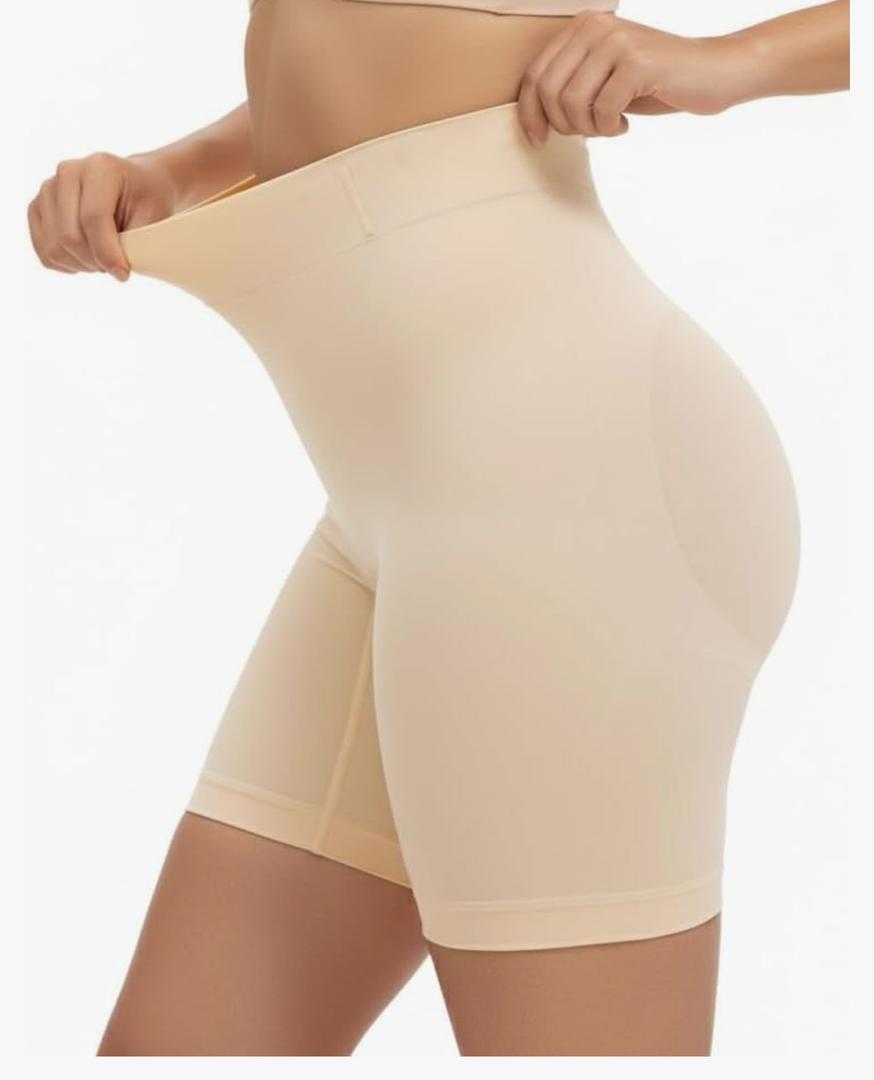 SHAPERX Tummy Control Underwear for Women – Mid-Waisted Seamless Shapewear Shorts Anti-Rolling Body Shaper Under Dresses (M-L)