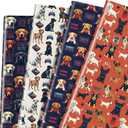 12 Sheets Dog Gaming Wrapping Papers, Puppy Video Game Design Gift Wrap Papers, Gamepad Console Gift Packing Paper Art Paper for Birthday Game Party Decor Game Pet Lover Boys Girls, 28 x 20IN