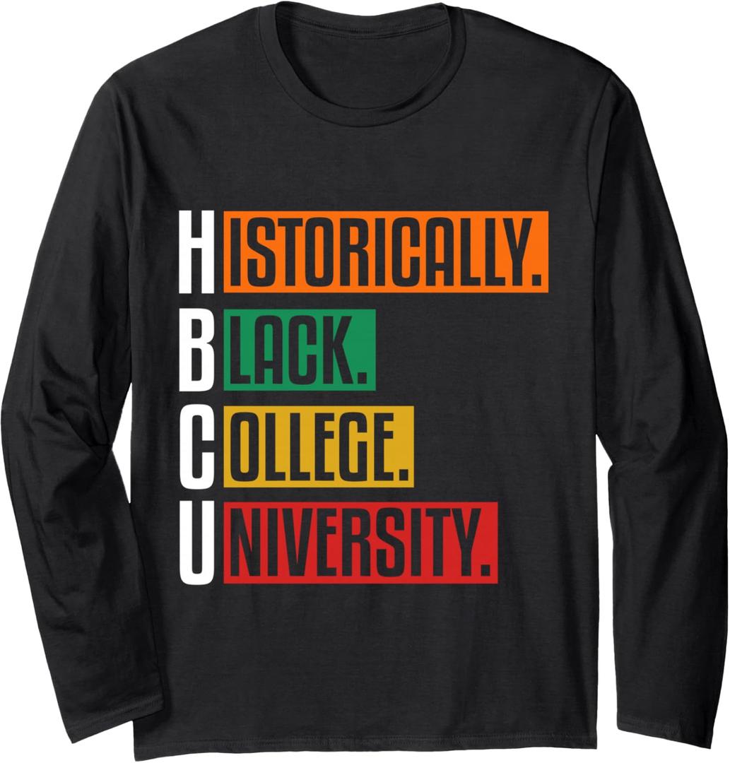 HBCU Apparel Historical Black College HBCU Long Sleeve T-Shirt, Size M