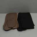 Delcast 2 Pairs Fleece Lined Tights WomenFake Translucent Thermal Sheer Thick Pantyhose Leggings for Winter (Medium, Black+Brown)