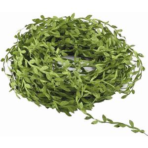 65 Ft Artificial Vines,Artificial Eucalyptus Leaf Garland Fake Hanging Plants Leaves Wreath Foliage Green Leaves Ribbon Decorative Wreath Accessory Wedding Wall Crafts Party Dcor Green-65 Ft