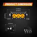 AUXTINGS 2 Pieces 6 inch Single Row Amber LED Light Bar 30W Off Road Light Bar Flood Beam LED Work Light Truck UTV 4x4 Cars SUVs ATVs Boats Fog Driving Light with Wiring Harness Kit
