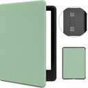 MOROCK Slim Case for All-New 6" Kindle(11th Generation,2024/2022 Release, Model No.RS23CV/C2V2L3), Premium Lightweight PU Leather Cover with Hand Strap, Auto Wake/Sleep Case, Matcha Green