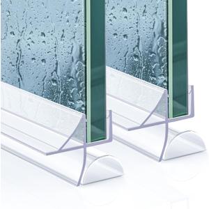 Pushglossy 2 Sets Shower Door Bottom Seal, 3/8" x 39.37"