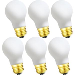 LEOOLS Dimmable A15 led Frosted Bulb e26 led Globe Bulb 40w led Edison Bulb 4000K Daylight White 400lm ac120v 6w A15 Flick-Free Matt White led Bulb for Vanity Light Bulbs 6Pack