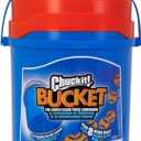 Chuckit! Ultra Ball Dog Toy with Chuckit! Cleaning Bucket, Bouncy Fetch Pet Toys For Dogs 20-60 lbs, Interactive Dog Toys, Durable Rubber, Size Medium, 2.5-inch Diameter, 8-Pack of Balls