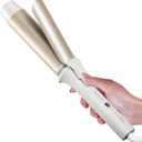 Large Hair Curling Wand, 1.6 Inch Big Barrel Curling Iron, 43 Million Ionic Ceramic Curler with 3 Temp, Auto Shut-Off, Long Barrel Curling Wand for Long Hair, Dual Voltage, White