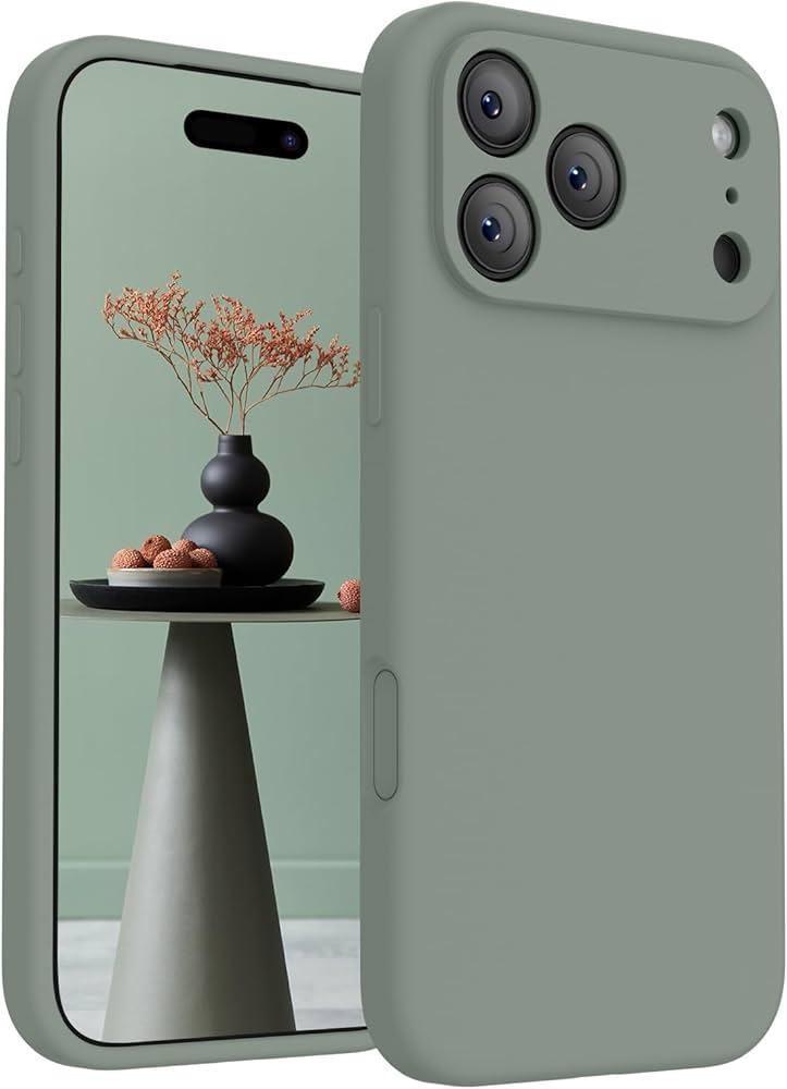 FireNova Magnetic for iPhone 17 Pro Case, Compatible with MagSafe, [Integrated Silicone Camera Control Button] [Camera Protection] Anti-Scratch Microfiber Lining Phone Case, 6.3", Calke Green