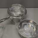 Tri-Ply Stainless Steel Sauce Pan with Steamer Basket & Strainer Glass LidMulti-Function Pot 3.5 QT- Modern Sleek DesignSafe,Chemical-Free& Stylish CookwareUpgrade Your Kitchen with Healthy Cooking