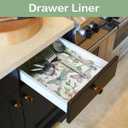Shelf and Drawer Liner for Kitchen Cabinet Non-Adhesive Strong Grip Floral Shelf Liners Non-Slip Drawer Liner Waterproof Easy Install Cabinet Liner for Drawers Cupboard Table Shelves 12IN10FT (11.8"W x 118.1"L, Butterfly)