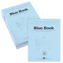 ROARING SPRING Exam Blue Books, 50 School Examination Booklets, 8.5" x 7", 6 Sheets/12 Pages, Wide-Ruled with Margin Student Testbook, Made in USA