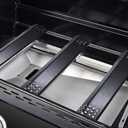 Unicook 4 Pack Porcelain Grill Heat Plate 14.56" L, Gas Grill Replacement Parts Burner Cover, Heat Shield Tents, Flavorizer Bars, Flame Tamer Guards for Gas BBQ