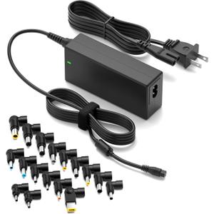 ZOZO Universal Laptop Charger 90W AC Adapter for HP Dell Gateway Toshiba Lenovo Acer ASUS Samsung Sony Ultrabook Chromebook DC Output 12V 16V 18.5V 19V 19.5V 20V Power Supply Cord with 17 tips