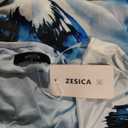 ZESICA Womens Summer Floral Bodycon Maxi Dress 2026 Formal Off Shoulder Strapless Cocktail Wedding Guest Beach Party Dresses XL Blue