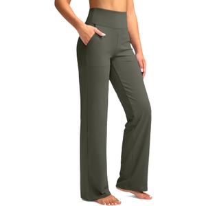 G Gradual Women's Yoga Pants Wide Leg wiht Pockets High Waist Stretch Loose Casual Lounge Sweatpants Petite/Regular/Tall (Medium)