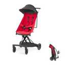 Evolur Roamer Ultra Lightweight Stroller, Compact One-Hand Self-Standing Fold Travel Stroller with 5-Point Safety Harness, Adjustable Sun Canopy, 360 Rotating Wheels with Cup Holder - Red
