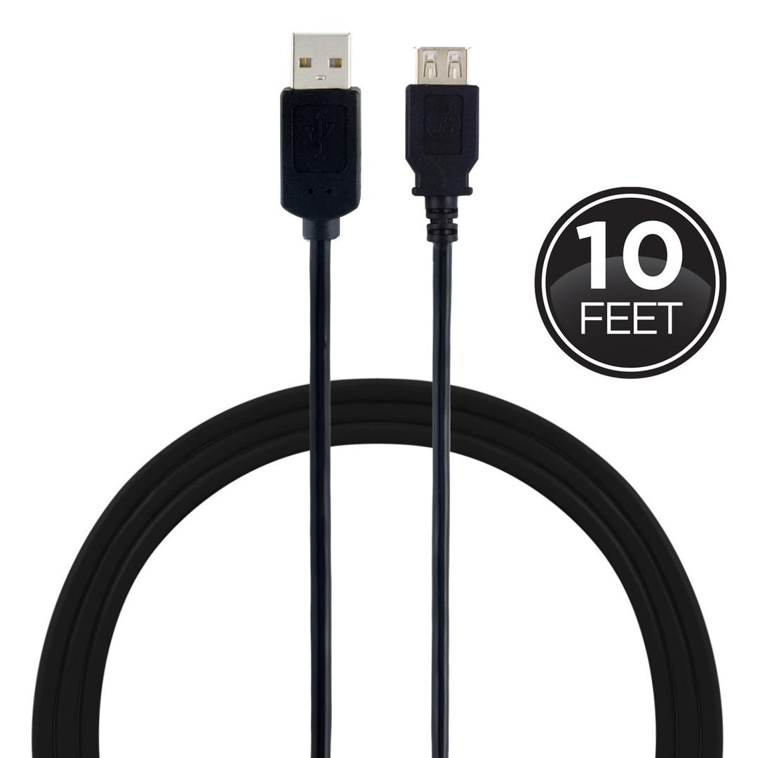 GE 10ft. USB Printer Cable, Black