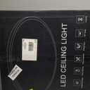 24 inch Dimmable LED Ceiling Light Fixture, Ultra Thin Flush Mount, 50W 5000LM, 3000K/4000K/6500K Selectable, Black, Perfect for Bedroom, Kitchen, Dining Room, Living Room, Home Office, Hallway