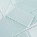 Lovdeco Soft Blue Glass Subway Tile, Glass for Bathroom Kitchen Shower Backsplash Wall, 3 x 6 Inches, 4 Sq.Ft.