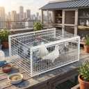 Bird Trap Upgraded Sparrow Trap
One-Way Entrance Escape-Proof Pigeon Trap, Easy to Install and Harmless Pigeon Cage, 15.74/11.81/10.23 inch