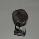 REECHO Hair Toppers for Women Real Human Hair, 10 inch Hair Toppers with Bangs for Women with Thinning Hairs, Dark Grey