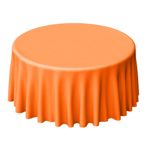 Tablecloth, Color Orange , Round , 6F