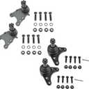 TRQ Front Driver & Passenger Side Upper & Lower Ball Joint Set Compatible with 2004-2012 Chevrolet Colorado GMC Canyon 2006 Isuzu i-280 2007-2008 i-290