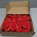 JOYIN 6 PCS Christmas Red Velvet Bows 14" x 12", Large Xmas Golden Edged Red Velvet Bow Tree Decor for Christmas Home Wreath Decoration