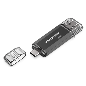 Vansuny 128GB USB C Flash Drive 2 in 1 OTG USB 3.0 + Type C Memory Stick with Keychain Dual Type C Thumb Drive Photo Stick Jump Drive for Android Smartphones, Computer, Tablet, PC