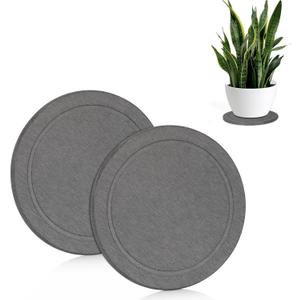 Stone Plant Saucers, 2-Pack Round Flower Pot Saucers, 11.8"x11.8" | Quick-Drying, Indoor Stone Mat Plant Tray, Diatomaceous Earth Drip TraysUltra-Absorbent & Non-Slip for Potted Plants
