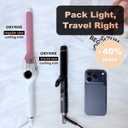 ORYNNE Mini Travel Curling Iron for Short Hair, 1 Inch Small Curling Iron with Dual Voltage, 5 Heat Settings, Temp Memory & Lock, Auto-Off, Ceramic Travel Curling Wand Infused Argan Oil (Rose Gold)