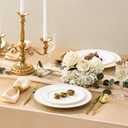 KINGSTONE Bone China Dinnerware Set, 12-Piece Dishes Set for 4, Elegant Gold Trim Ceramic Plates & Bowls, Lightweight Translucent Dishware for Home Dining, Festival Banquet, Party & Gift