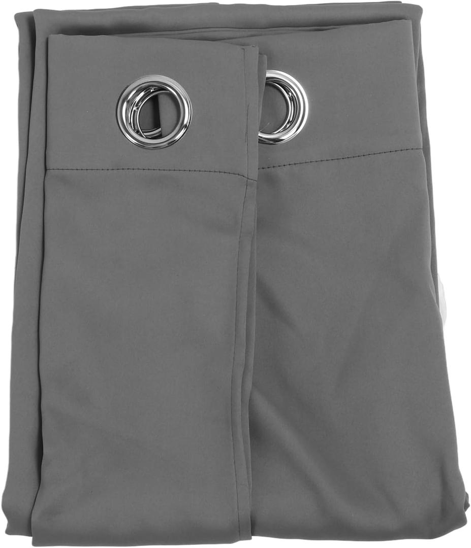 Blackout Curtains with Eyelets, Punch, Thermal Insulated, Room Darkening Curtains for Bedroom and Living Room (132x213cm / 52.0x83.9in) (Gray)